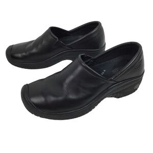 Keen Utility PTC Slip On Leather Shoes Black